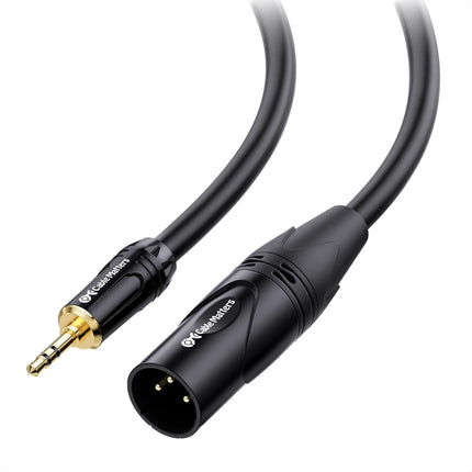 Cable Matters 3.5mm to XLR Cable - 3ft, Male to Male XLR to 1/8 Inch Cable, Compatible with iPod, MP3 Player, Laptop, Voice Recorder, and More, Black – Not for Microphone Use