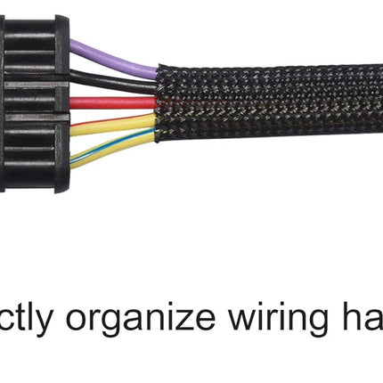 25ft - 1/2 inch PET Expandable Braided Sleeving – Black – Alex Tech Braided Cable Sleeve