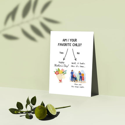 UUEFKTN Funny Mother's Day Card for Mom Grandma, Humorous Mother's Day Cards Gift from Son Daughter Grandson Granddaughter.