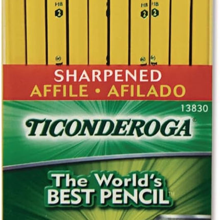 Wood-Cased Pencils, Pre-Sharpened, #2 HB Soft, Yellow, 30 Count