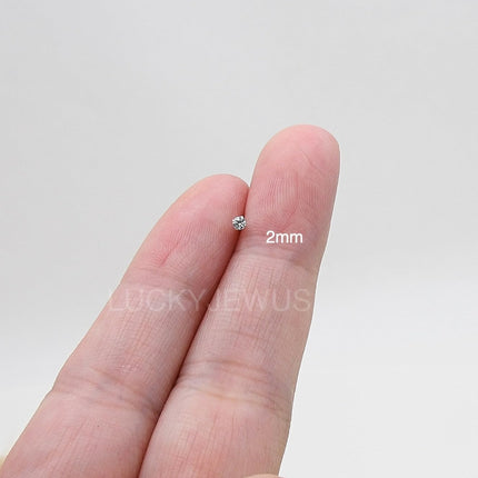 LUCKYJEWUS 925 Sterling Silver Nose Rings Studs for Women Men, 18G / 20G / 22G / 24G L Shaped Nose Stud Nose Piercing Jewelry