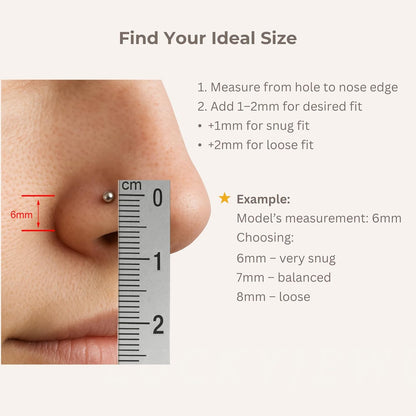 Small Gold Filled Nose Ring Hoop for Women, 7mm 22G - photo 5