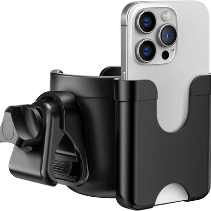 Guiseapue Cup Holder for Walker: Stroller Cup Holder Attachment with Phone Holder, Wheelchair/Stroller Accessories for Rollator, Bike, Scooter, Baby Essentials, First Mother‘s Day Gifts for New Mom