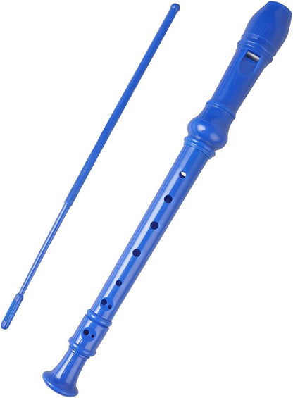 Blue German Style Soprano Recorder in C Key - photo 4