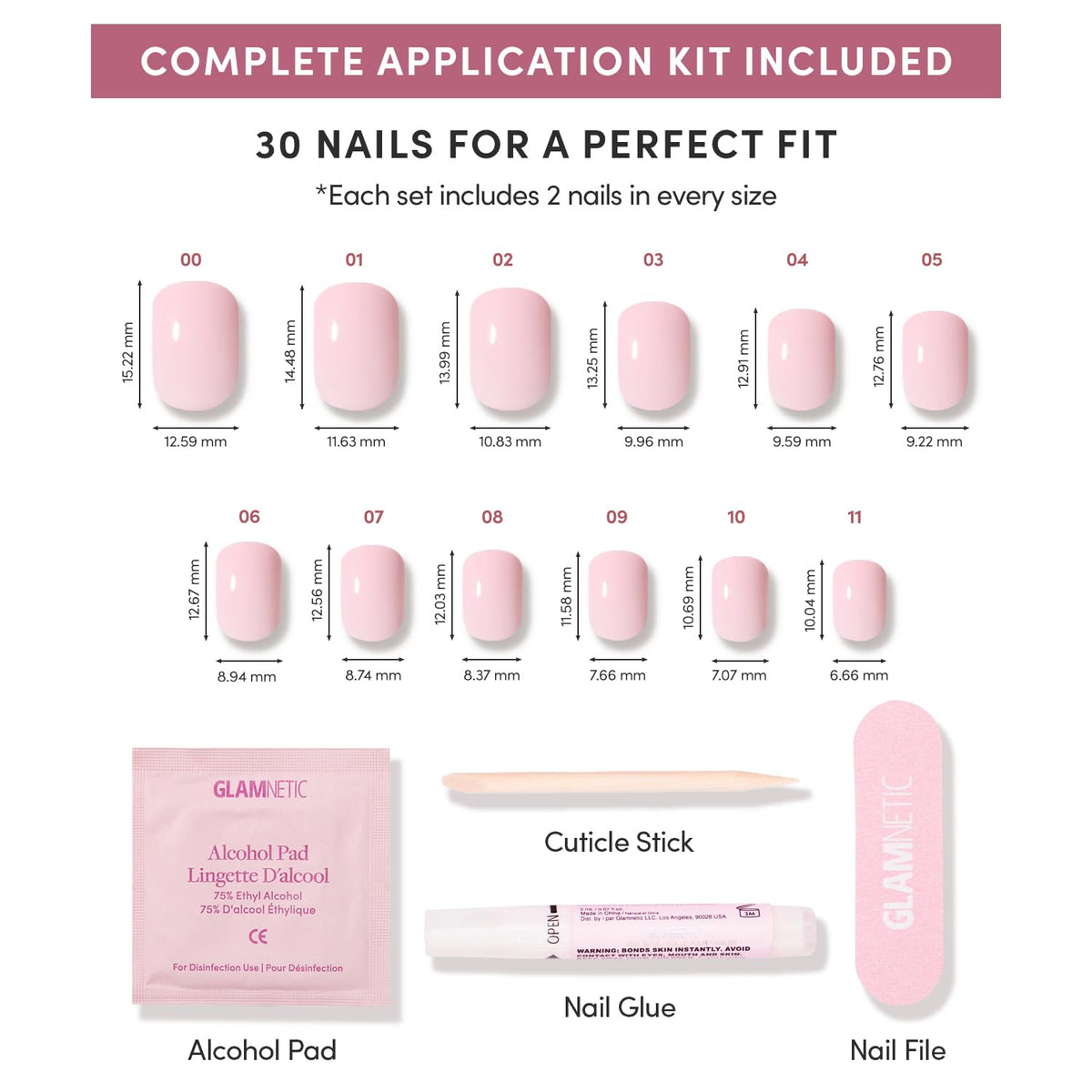Sugar BB Super Short Baby Pink Press-On Nails Kit - photo 4