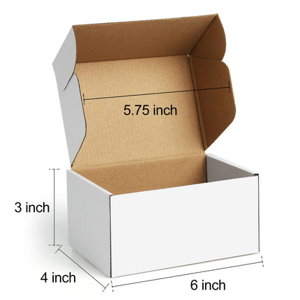 Shipping Boxes 6x4x3 inches, Small Boxes for Packaging 25 Pack
