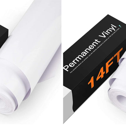 Matte Black Permanent Vinyl Roll, 12" x14FT, for Car Decals & Signs