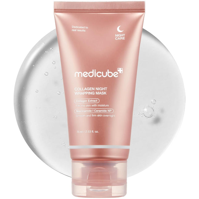 Wrapping Mask Collagen Overnight Peel Off Facial Mask | Elasticity & Hydration Care, Reduces Sagging & Dullness | Hydrolyzed Collagen For Glowing Skin | Korean Skin Care, 2.53 fl.oz