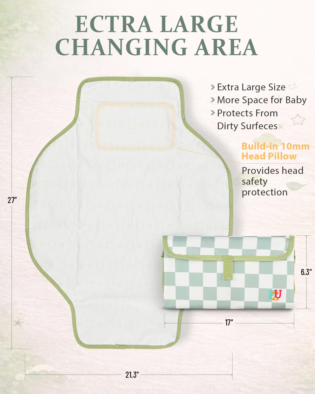 Portable Waterproof Diaper Changing Pad for Travel - photo 3