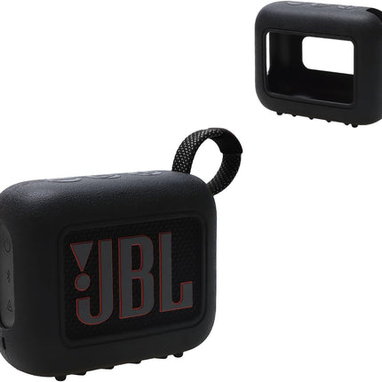 LTGEM Cover Case Compatible with JBL GO 4 Speaker, Soft Silicone Cover Case for JBL GO 4 Speaker, Black