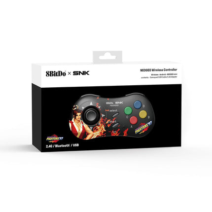 8Bitdo NEOGEO Wireless Controller for Windows, Android, and NEOGEO mini with Classic Click-Style Joystick - Officially Licensed by SNK (Mai Shiranui Edition)