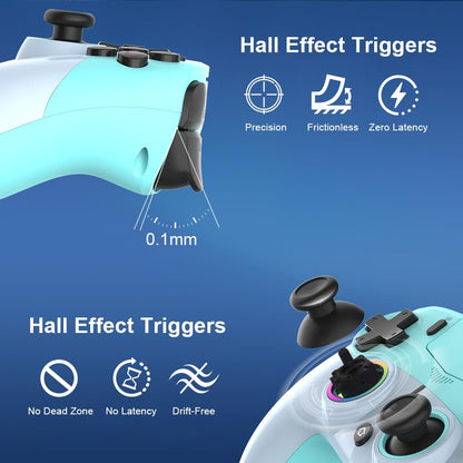 Wireless LED Controller for PS5, Compatible with PS5 Pro/Slim/PC, Dual Vibration, Modded Function, 8 - photo 4