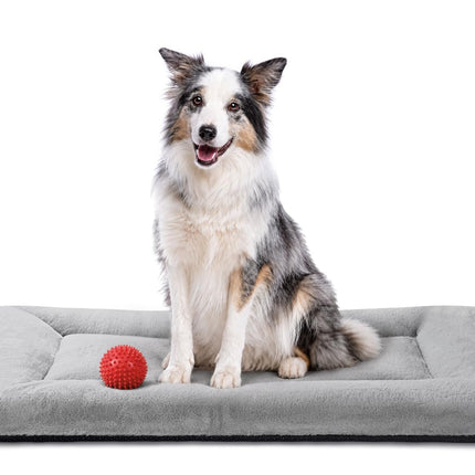 Dog Crate Pad, Washable Cozy Dog Bed Mat for Medium Dogs 36"x23", Gray