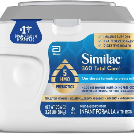 Infant Formula, Has 5 HMO Prebiotics, Our Closest Formula to Breast Milk, Baby Formula Powder, 20.6-oz Tub