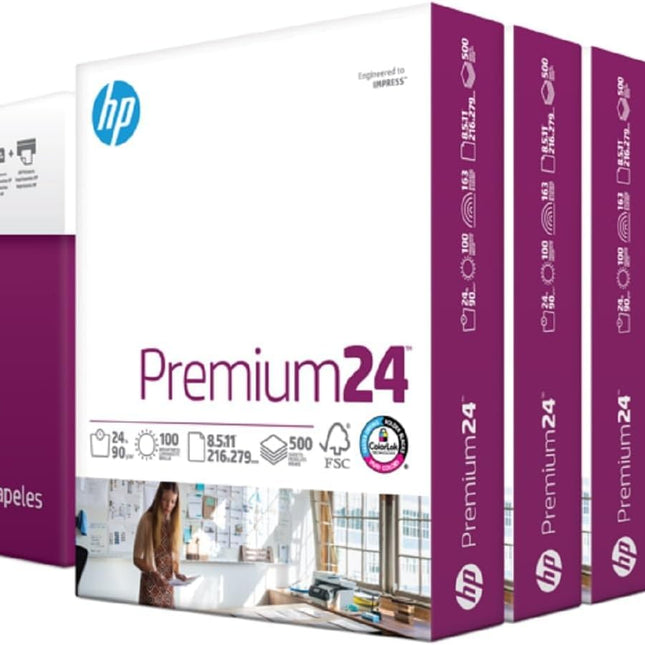 Printer Paper | 8.5 x 11 Paper | Premium 24 lb | 5 Ream Case - 2500 Sheets | 100 Bright | Made in USA - FSC Certified