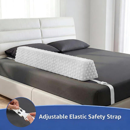 YENING Bed Bumpers for Toddlers with Strap Under Sheet Anti-Slip Foam Bed Bumper for Twin Full Queen King Kids Bed