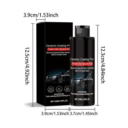 Nano Ceramic Coating Pro, Nano Quick Coat Restores, Revolutionary Nano Spray for Car Detailing, Deep Gloss Shine and Long-Lasting Polish(2Pcs)