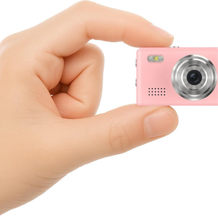 Mini Camera 1080P HD Video Recorder – Keychain Digital Camcorder with 64GB Card, 0.96" HD Display, Long Battery Life, Ultra-Portable Tiny Camera for Travel/Vlog/Night Shots, Ideal Gift, Pink