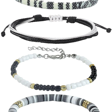 Beach Bracelet Set for Men and Women, Surfer Men Bracelet, Braided Boho Summer Bracelets Adjustable Men's Bracelet Handmade Women Bracelet String Rope Ankle Bracelets Birthday Gift