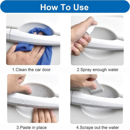 10-Pack Car Door Handle Protector Film, Clear Anti-Scratch Door Bowl Guards, Durable Waterproof & Wear-Resistant Paint Protection Stickers for Most Vehicles