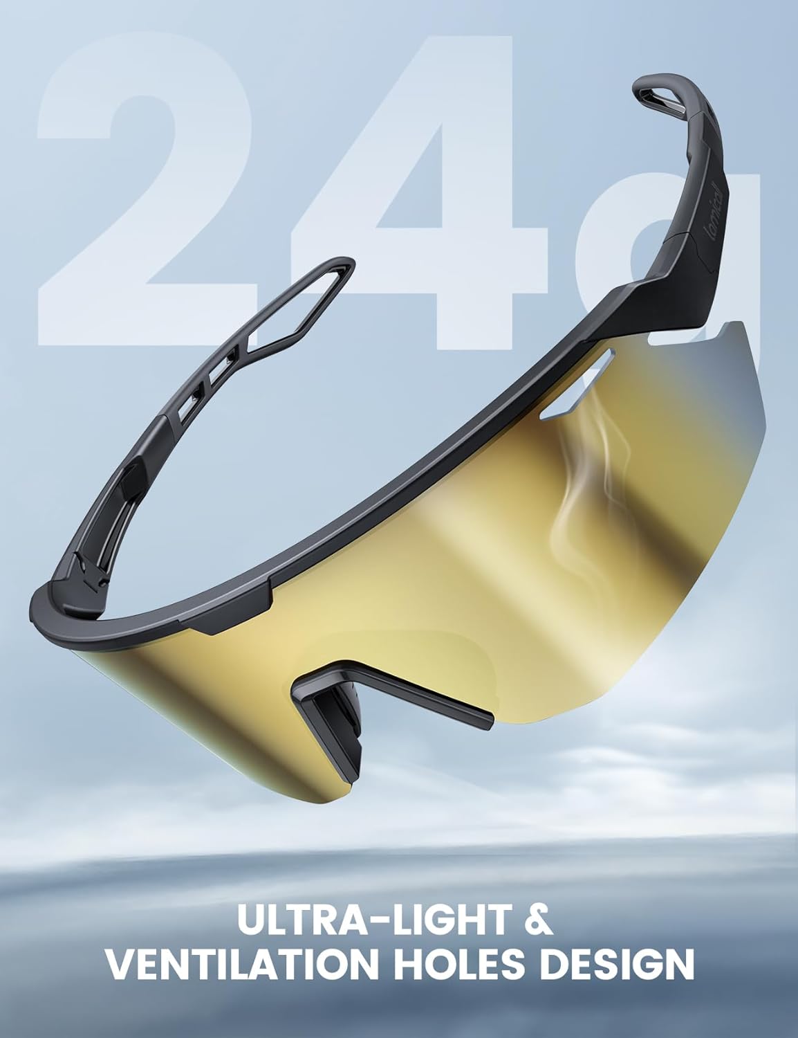 24g Polarized Sports Sunglasses for Men Women - UV400 Protection Sun Glasses Gifts for Running Cycling - photo 3