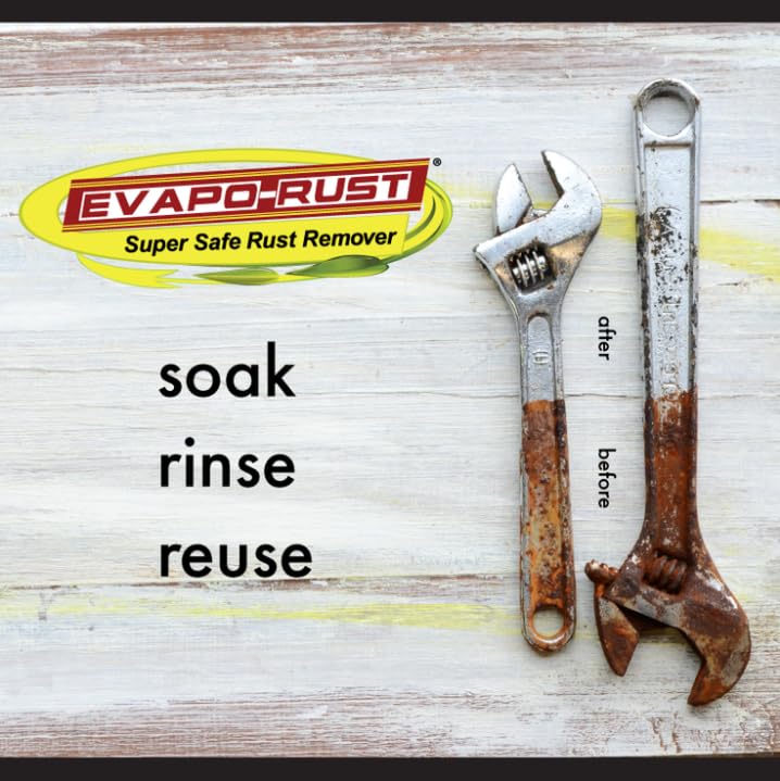 Heavy-Duty Rust Remover, Reusable Acid-Free Water-Based Solution, 32 oz - photo 3