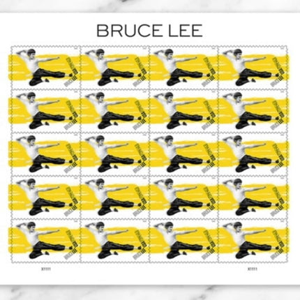 Bruce Lee 2026 (Sheet of 20) Legendary Chinese American Martial Artist, Actor, and Filmmaker First-Class Mail Forever Postage Stamps