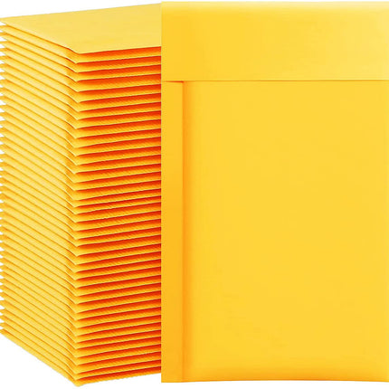 Kraft Bubble Mailers 8.5x11 Inch 50 Pcs,Small Self-Sealing Mail Shipping Bags,Yellow Padded Envelopes #2