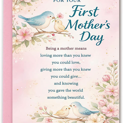 First Mothers Day Card, Happy 1st Mother's Day Card Gifts for New Mom, First Time Mom Gifts