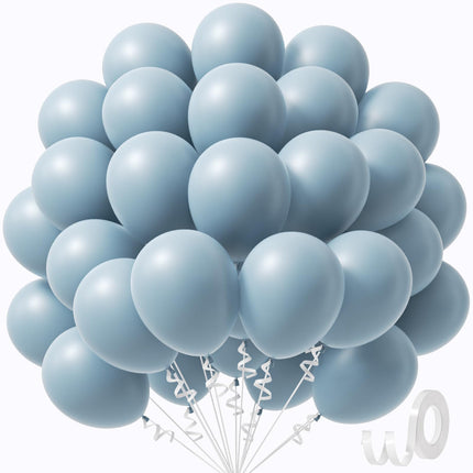 White Balloons 12 inch, White Latex 50pcs Party Balloons