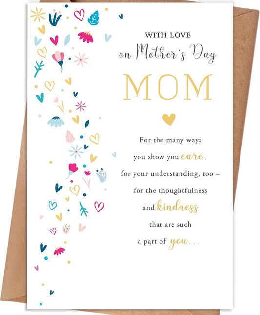 Mother's Day Card for Mom, Happy Mothers Day Card Gifts for Mom from Daughter