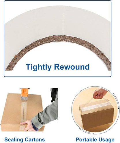 Heavy Duty Packing Tape 6 Rolls, Total 360Y, Clear, 2.7 mil, 1.88 inch x 60 Yards, Ultra Strong, Refill - photo 3