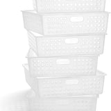 6 Pack Classroom Storage Baskets with Handle 14''x10'' Paper Tray