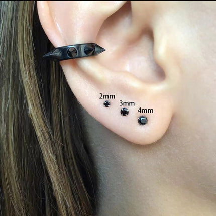 3Pairs CZ Stud Flat Screw Back Earrings for Women Multiple Piercing,Dainty Flatback Cubic Zirconia Cartilage Earring Stud,Helix Tragus Conch Piercing Jewelry