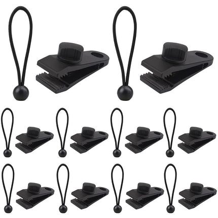 30 Pack Bungee Balls, Black Ball Bungee Heavy Duty Heavyweight 4 inches Tarp Bungee Cords, Weather Resistant Tie Down Strap 4mm Thickness - for Camping, Tents, Cargo, Holding Wire and Hoses
