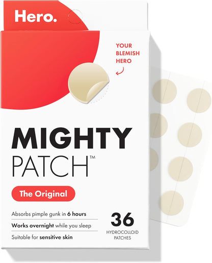 Mighty Patch Original by Hero Cosmetics — #1 Hydrocolloid Acne Pimple Patches 36 Count
