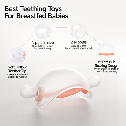 No-Drop Silicone Baby Teether for 3-6 Months - photo 3