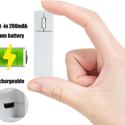 elec Space Wireless Mini Finger Mouse - Silent Dual-Mode Bluetooth & 2.4GHz, Ergonomic Portable PC Mice with Case, Compatible with MacBook and Chromebook
