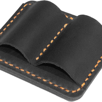 Handmade Leather Pen Holder Clip Notebook Pen Loop Stylish, notebook pen pencil holder clip and Practical Pen Organizer (Black)