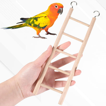 3-Piece Wooden Bird Cage Ladder Set - photo 2