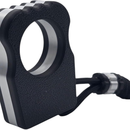 EDC Knuckle Tactical Keychain | Black with Metalic Silk Accent 3D Printed with Paracord Lanyard and Matching Bead