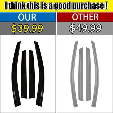 Tape-on Rain Guards for 2013-2019 Escape, for 2013-2019 Escape Accessories，Side Vent Visors Shades Window Deflectors for Ford Escape