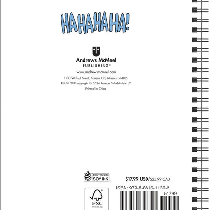 PEANUTS® 2027 Monthly/Weekly Coloring Calendar with Stickers to Color