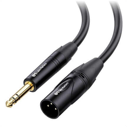 Cable Matters 6.35mm (1/4 Inch) Short TRS to XLR Cable - 3ft, Male to Male XLR to TRS Cable, Black – Not for Microphone Use