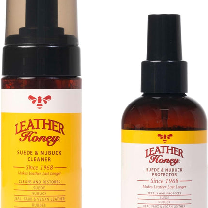 Leather Honey Suede & Nubuck Care Kit: Cleaner, Protector, Suede Brush & Eraser: Clean, Protect & Restore Shoes, Boots, Uggs, Furniture, Jackets, Bags and Apparel. Safe for Any Color