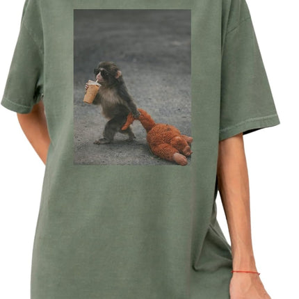 Team Punch Shirts, Baby Monkey Punch Drinking Iced Coffee T-Shirt, Stay Kind Shirts, Monkey Punc h Sweatshirt