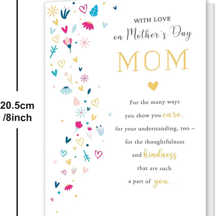 Mother's Day Card for Mom, Happy Mothers Day Card Gifts for Mom from Daughter