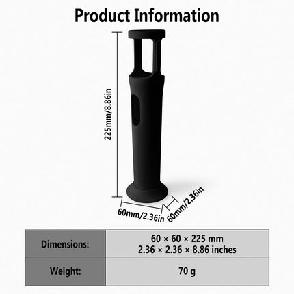Geiomoo Silicone Case for JBL PartyBox Wireless Mic, Soft Flexible Scratch Resistant Protective Cover (Black)