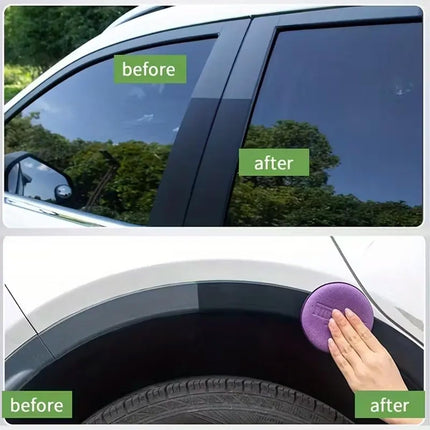 Premium Tire Coating & Trim Restorer, Tire Coating Paste, Long-Lasting Ceramic Coating & UV Protection, Bring Back the Original Deep Black Shine to Rubber and Plastic ﻿(3pcs)