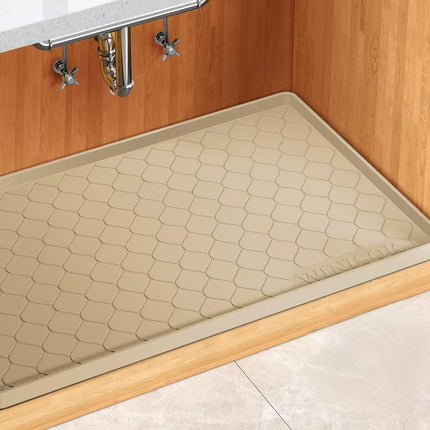Waterproof Under Sink Mat 34" x 22", Silicone Mat, Dark Gray